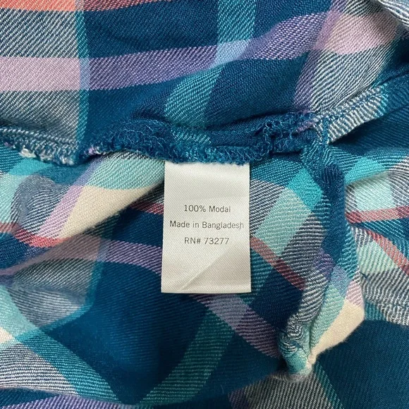 Sonoma Women’s Modal Short Sleeve V Neck Pullover Sleep Shirt Blue Size Medium - Picture 5 of 7